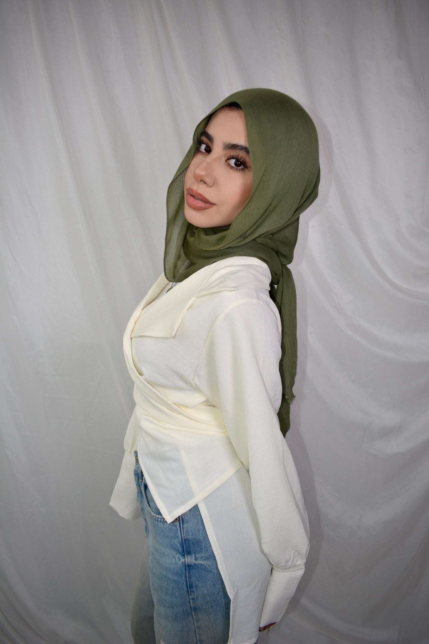 Wrap Elegance top (OFF_WHITE)