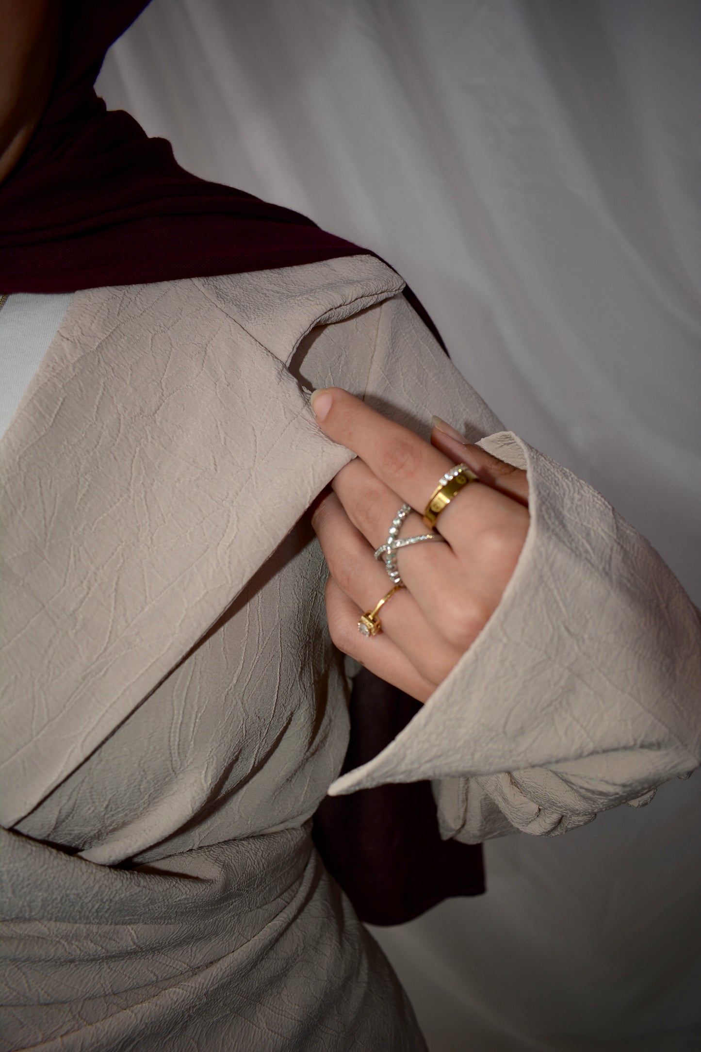 Wrap Elegance top (BEIGE)