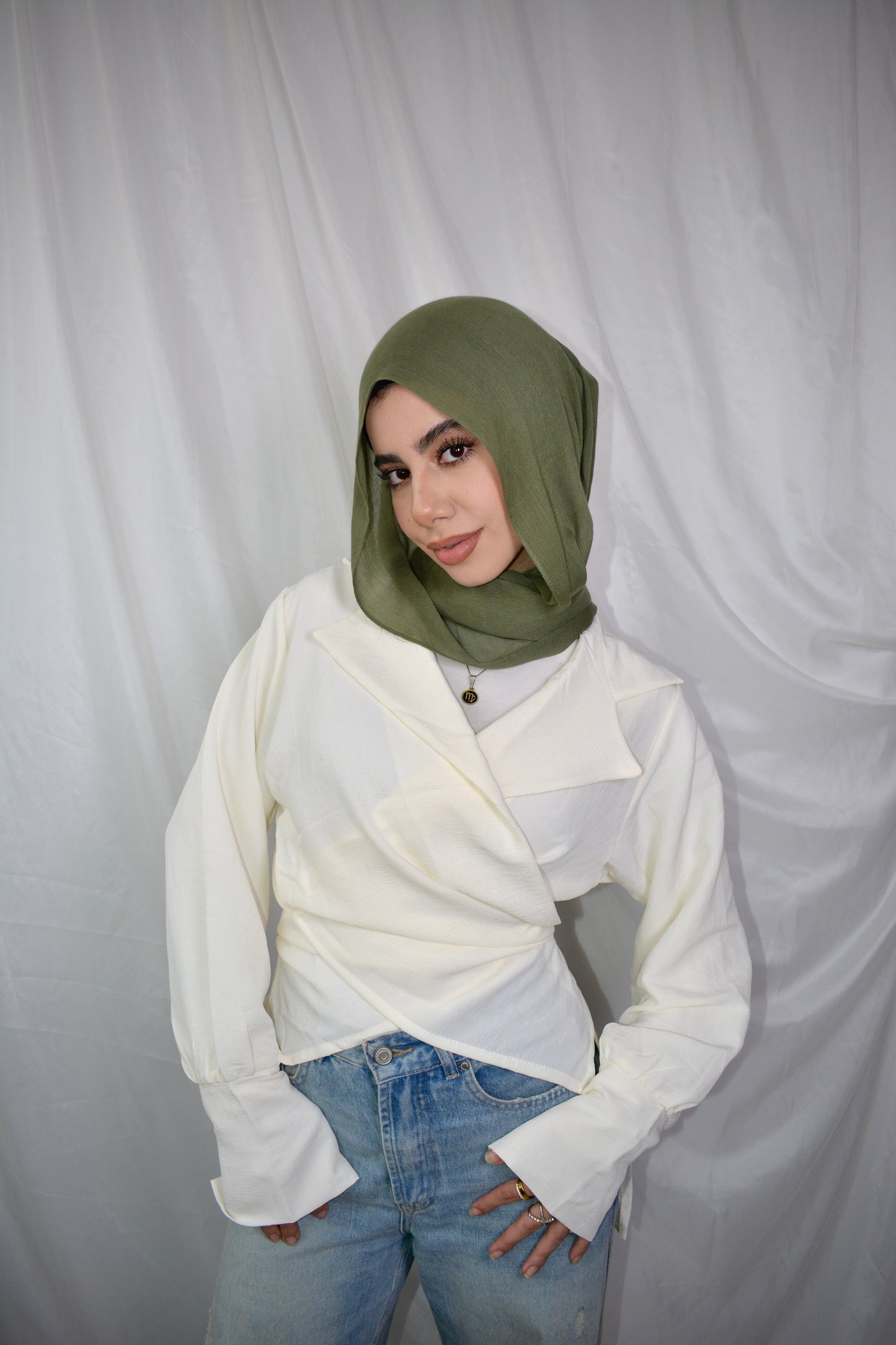 Wrap Elegance top (OFF_WHITE)