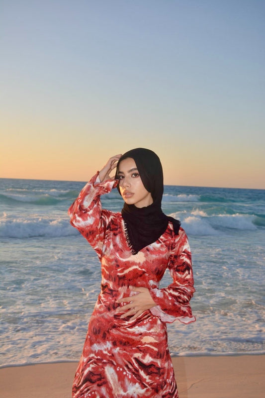 Soft Wave Dress (RED)