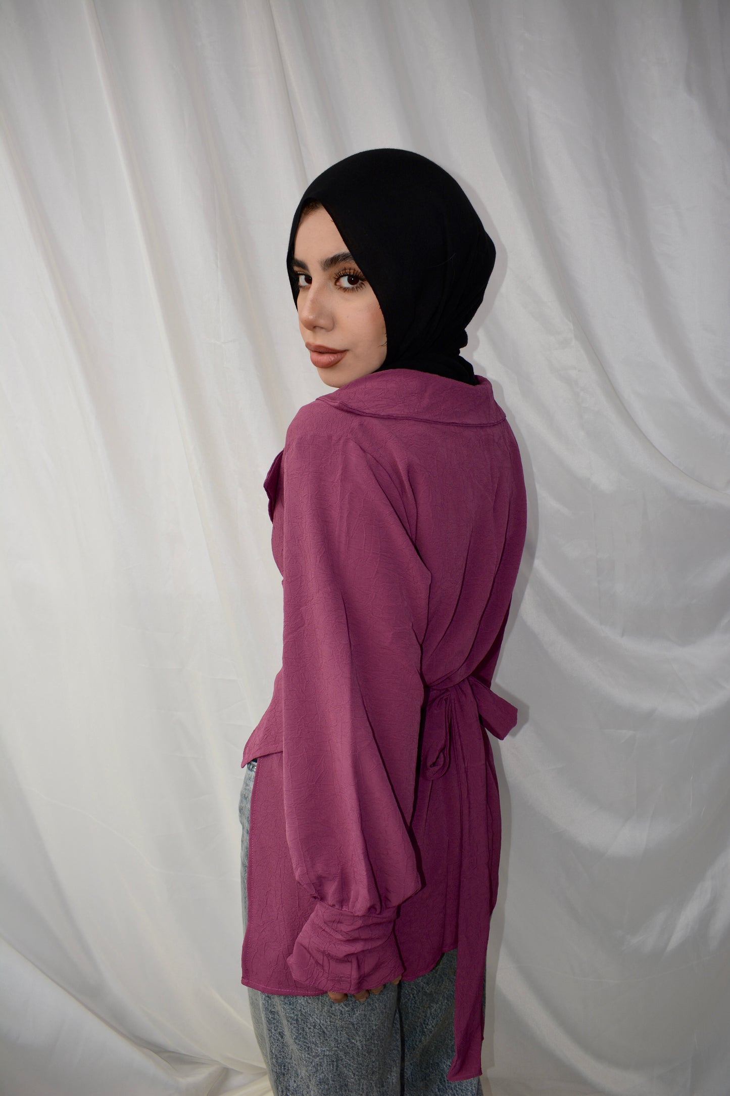 Wrap Elegance top (PURPLE)