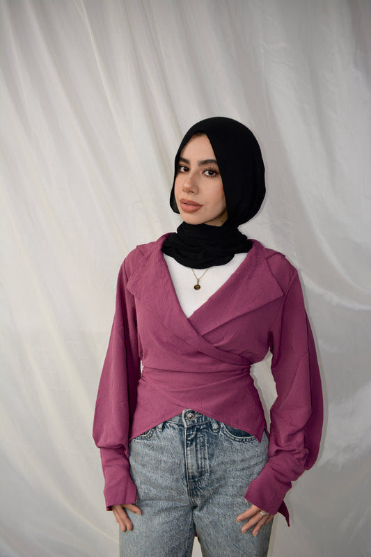 Wrap Elegance top (PURPLE)
