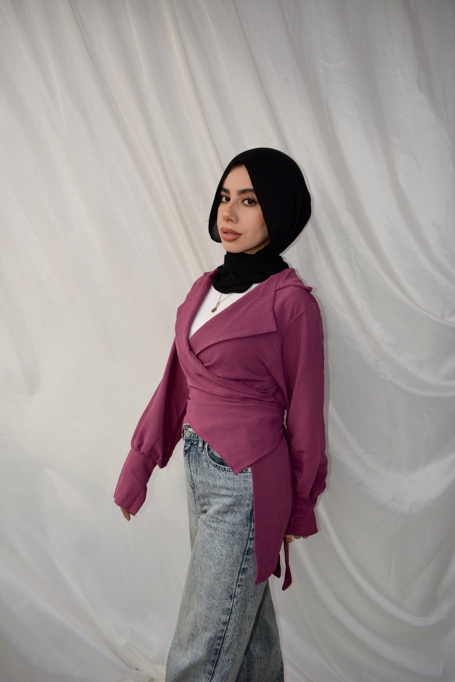 Wrap Elegance top (PURPLE)