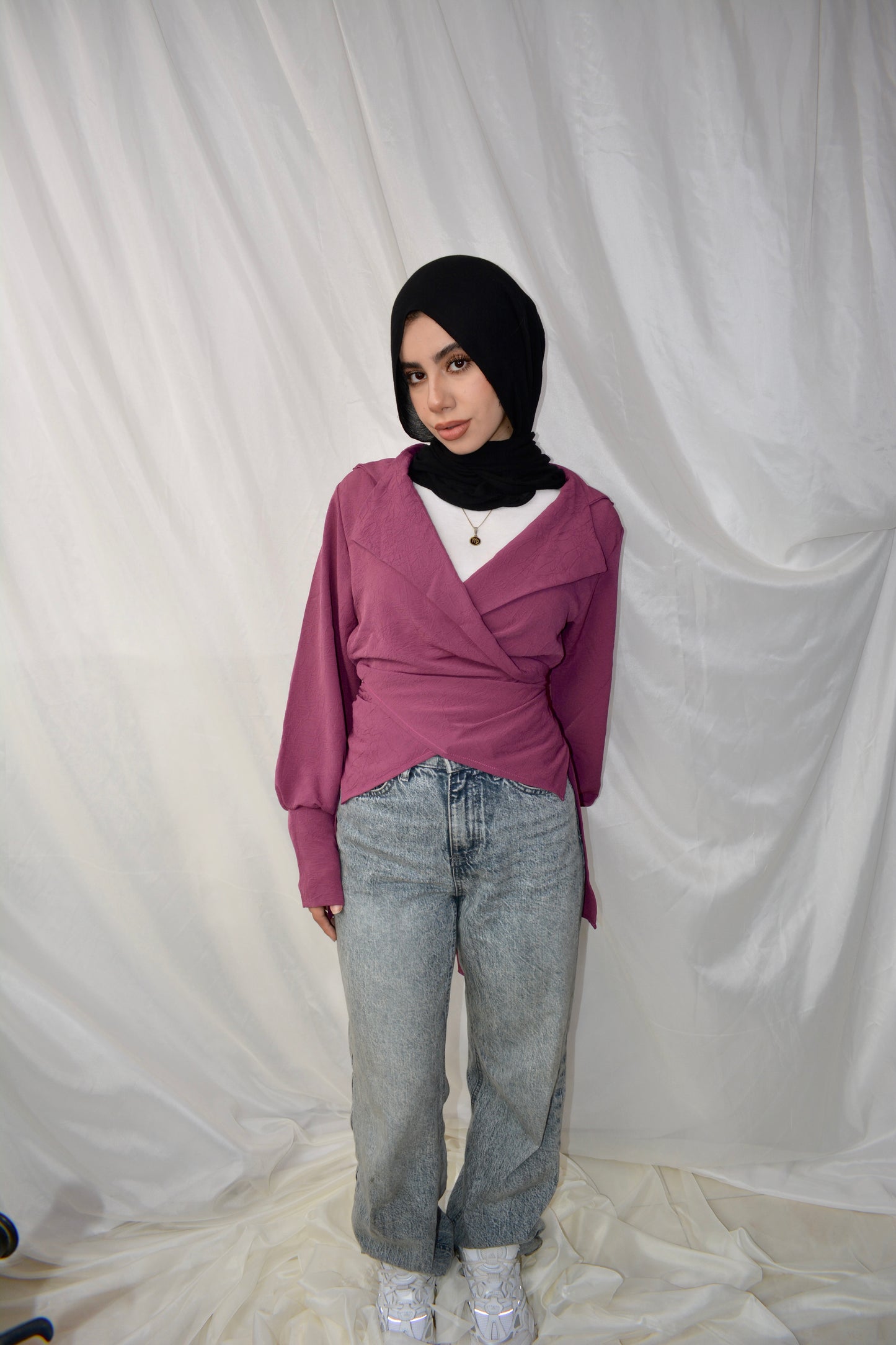 Wrap Elegance top (PURPLE)