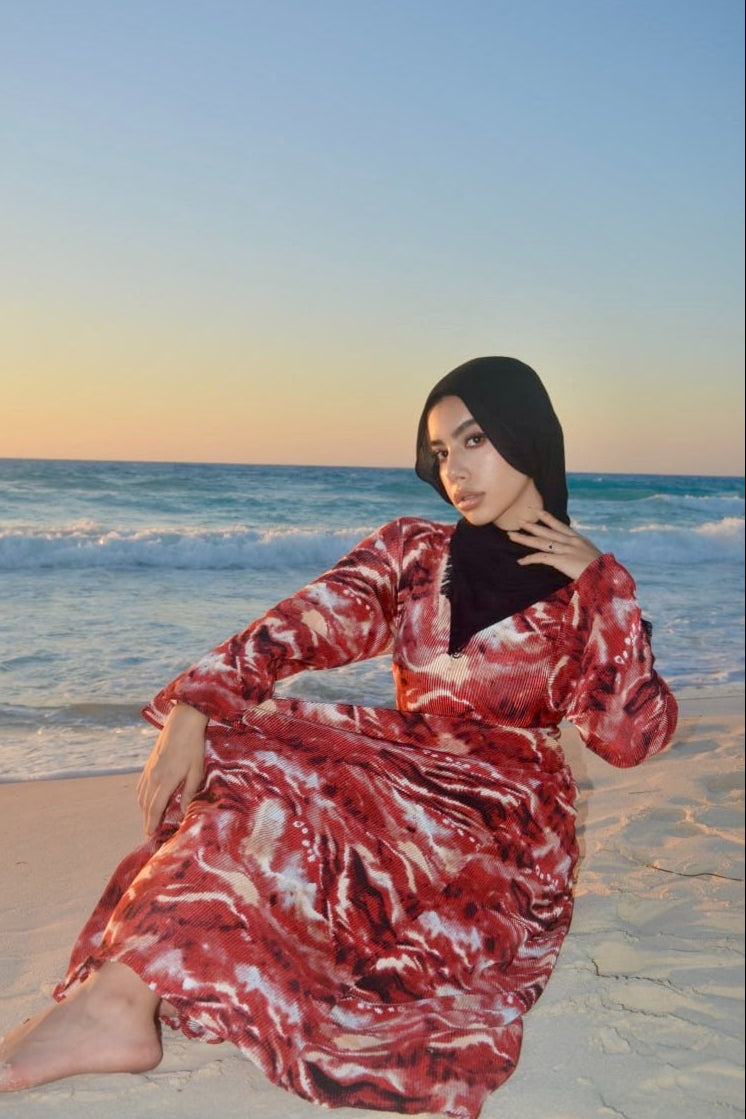 Soft Wave Dress (RED)