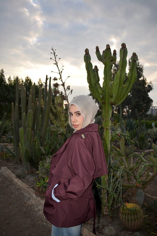 Waterproof Jacket -Maroon