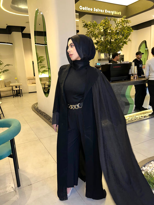 Black Wrap Abaya