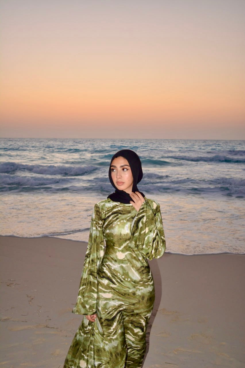 Soft Wave Dress (OLIVE)