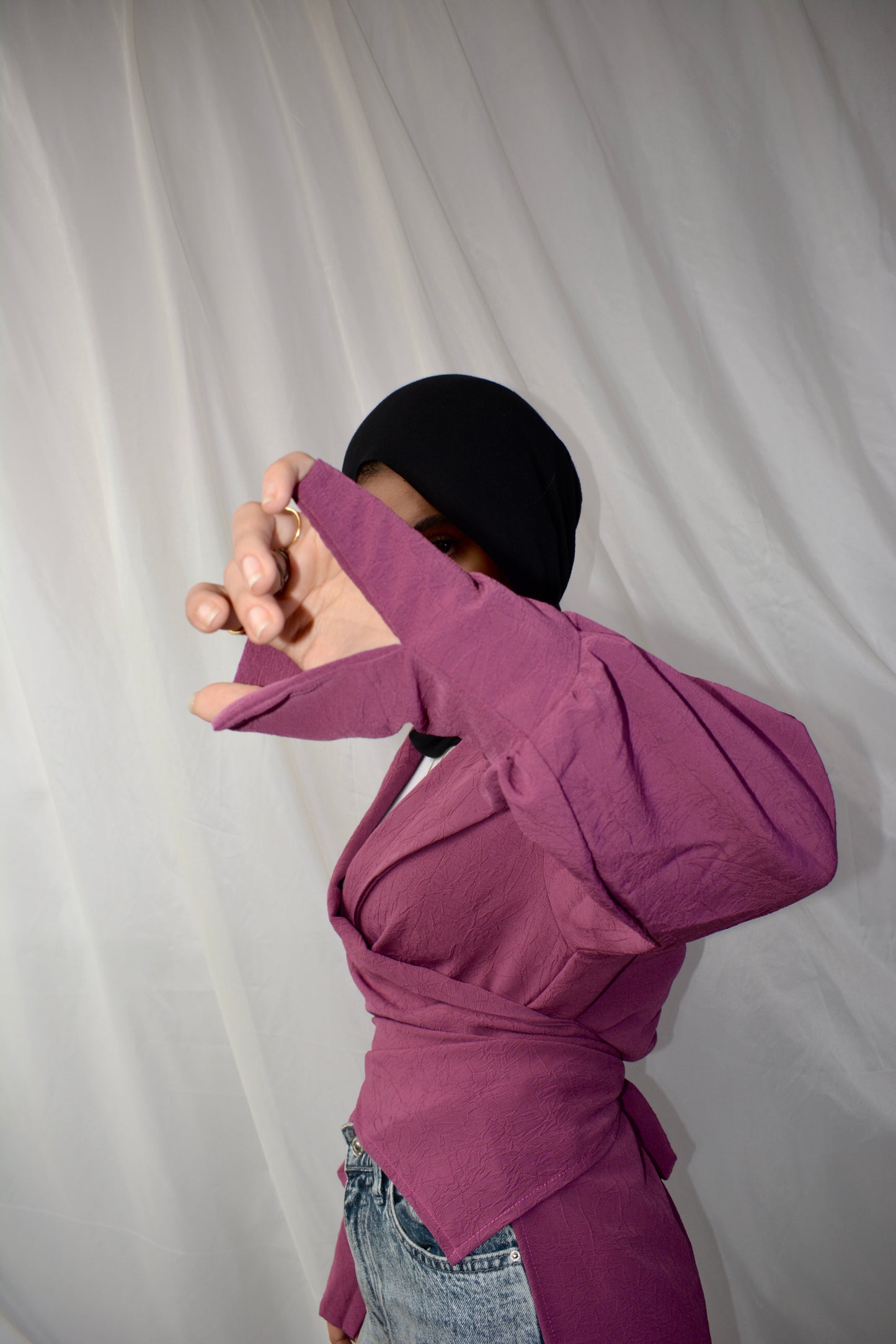 Wrap Elegance top (PURPLE)