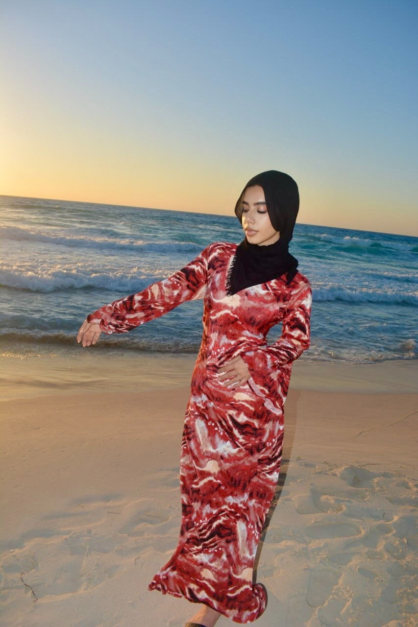 Soft Wave Dress (RED)